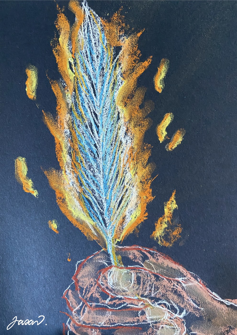 Pastel drawing by Jason